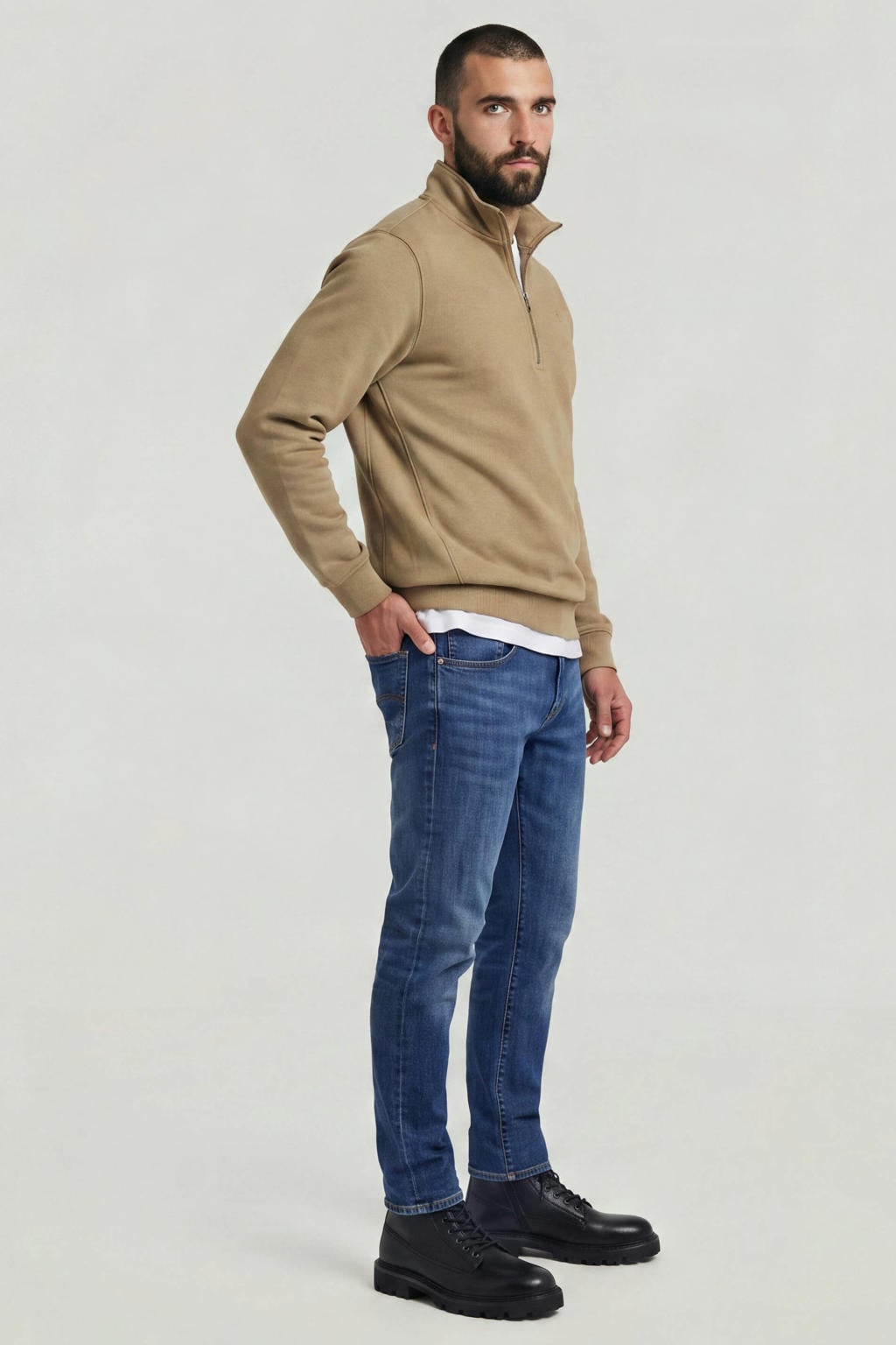G-STAR regular fit trui - desert sand