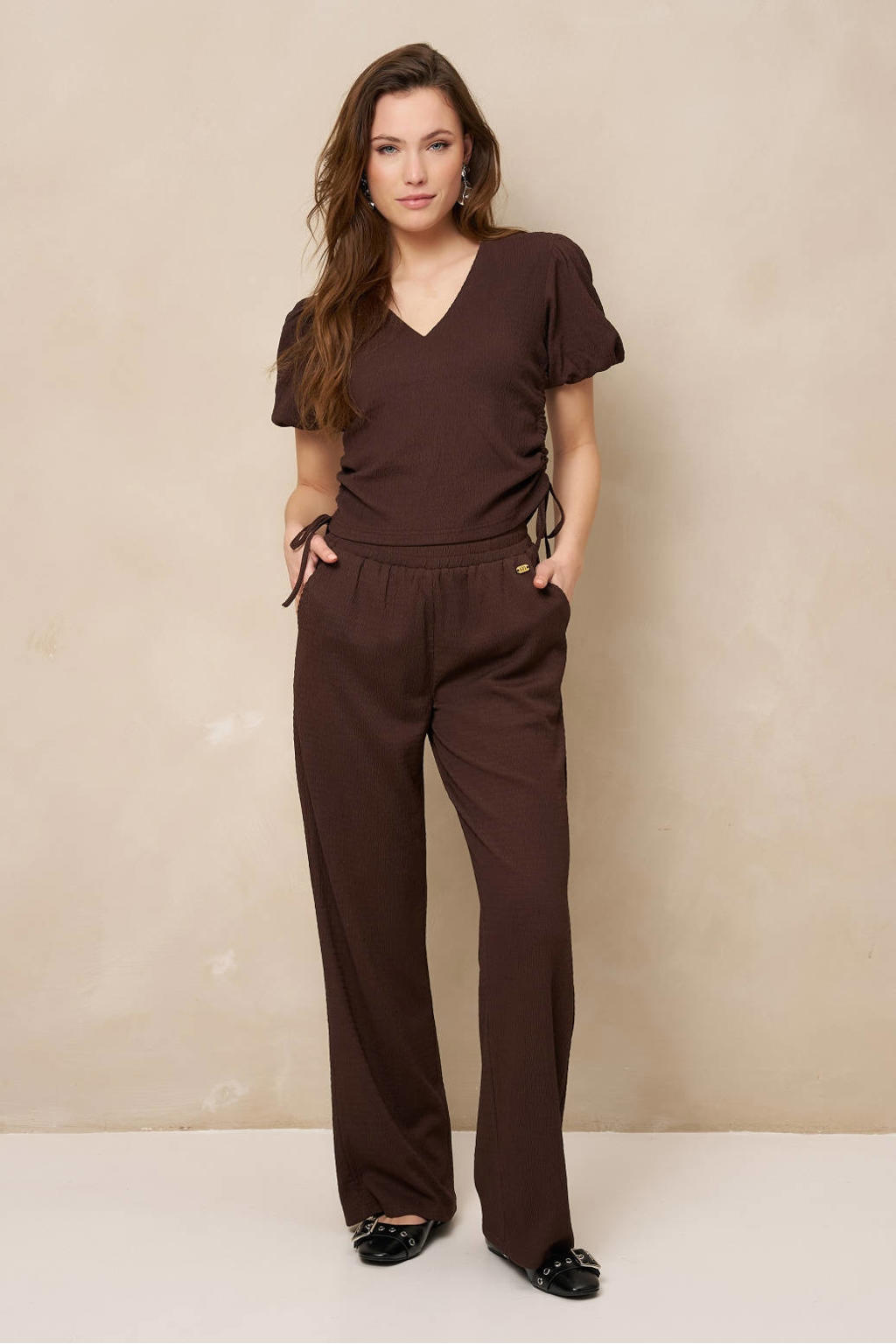 Lofty Manner straight leg broek - bruin