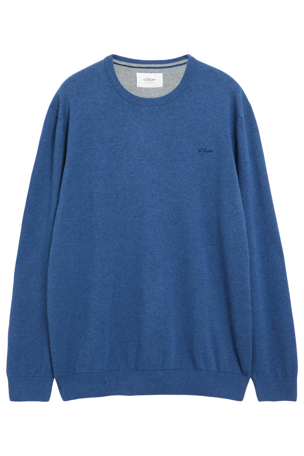 s.Oliver Big Size regular fit gebreide trui - donkerblauw