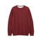 s.Oliver Big Size katoenen regular fit gebreide trui - donkerrood