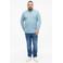 s.Oliver Big Size katoenen regular fit gebreide trui - lichtblauw