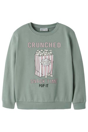 sweater met print - groen