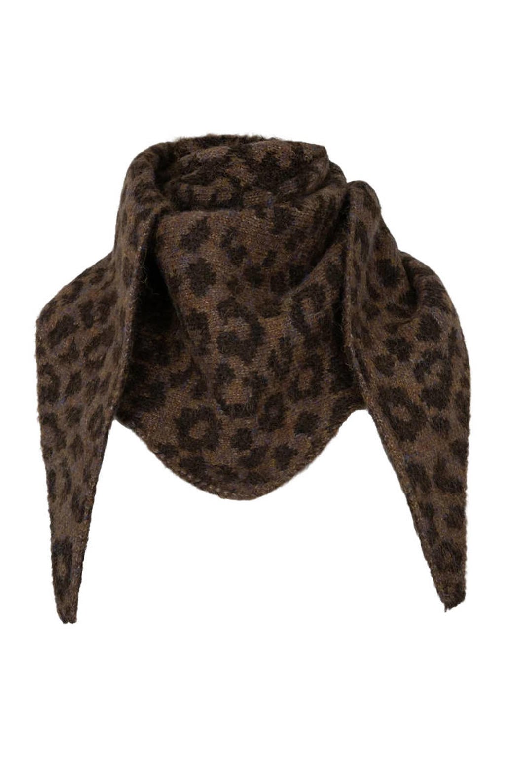 Life of Bulu triangle scarf Jiska donkerbruin