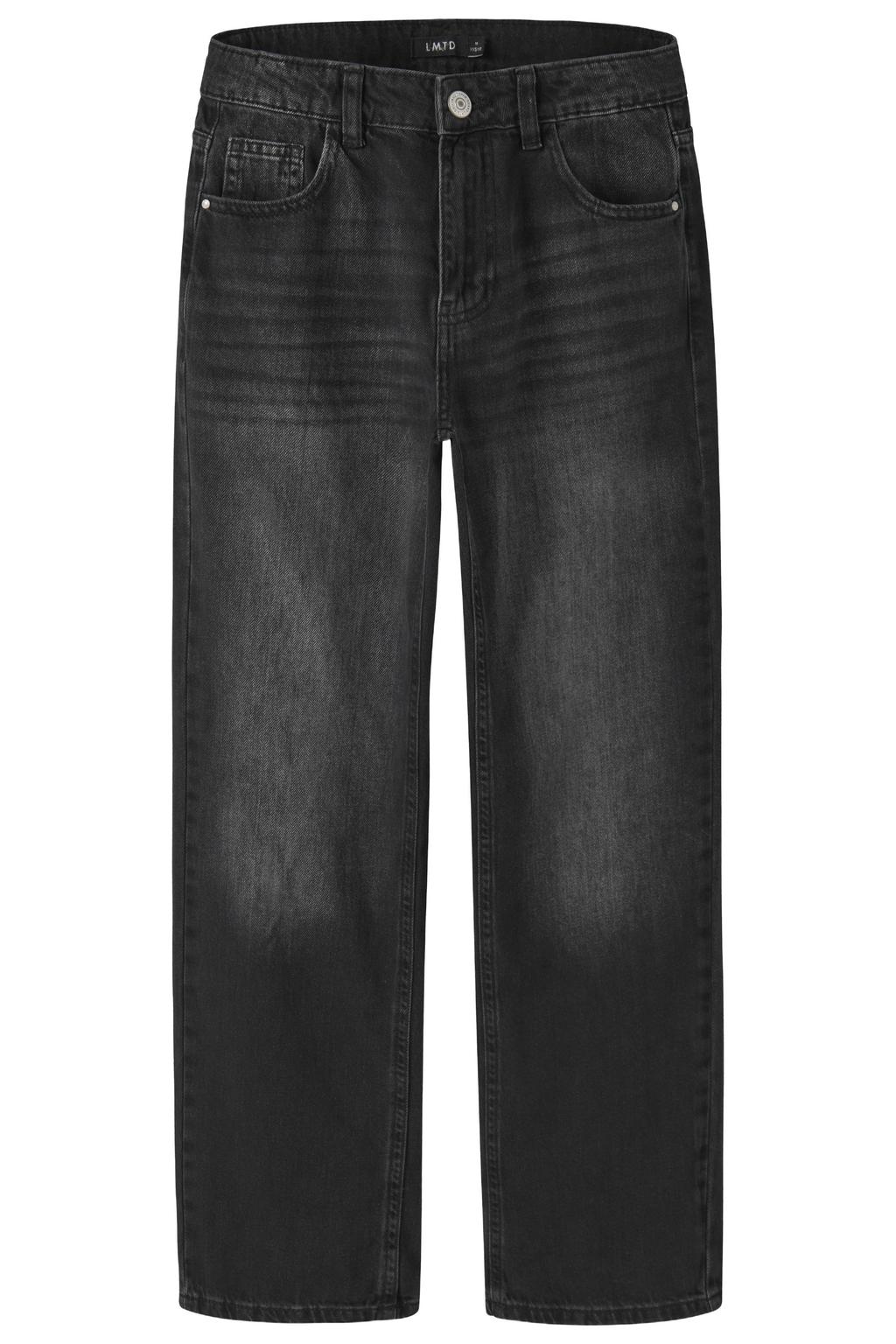 Black denim jongens LMTD loose fit jeans van denim met effen