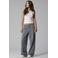 LMTD wide leg casual broek met plooien - grijs