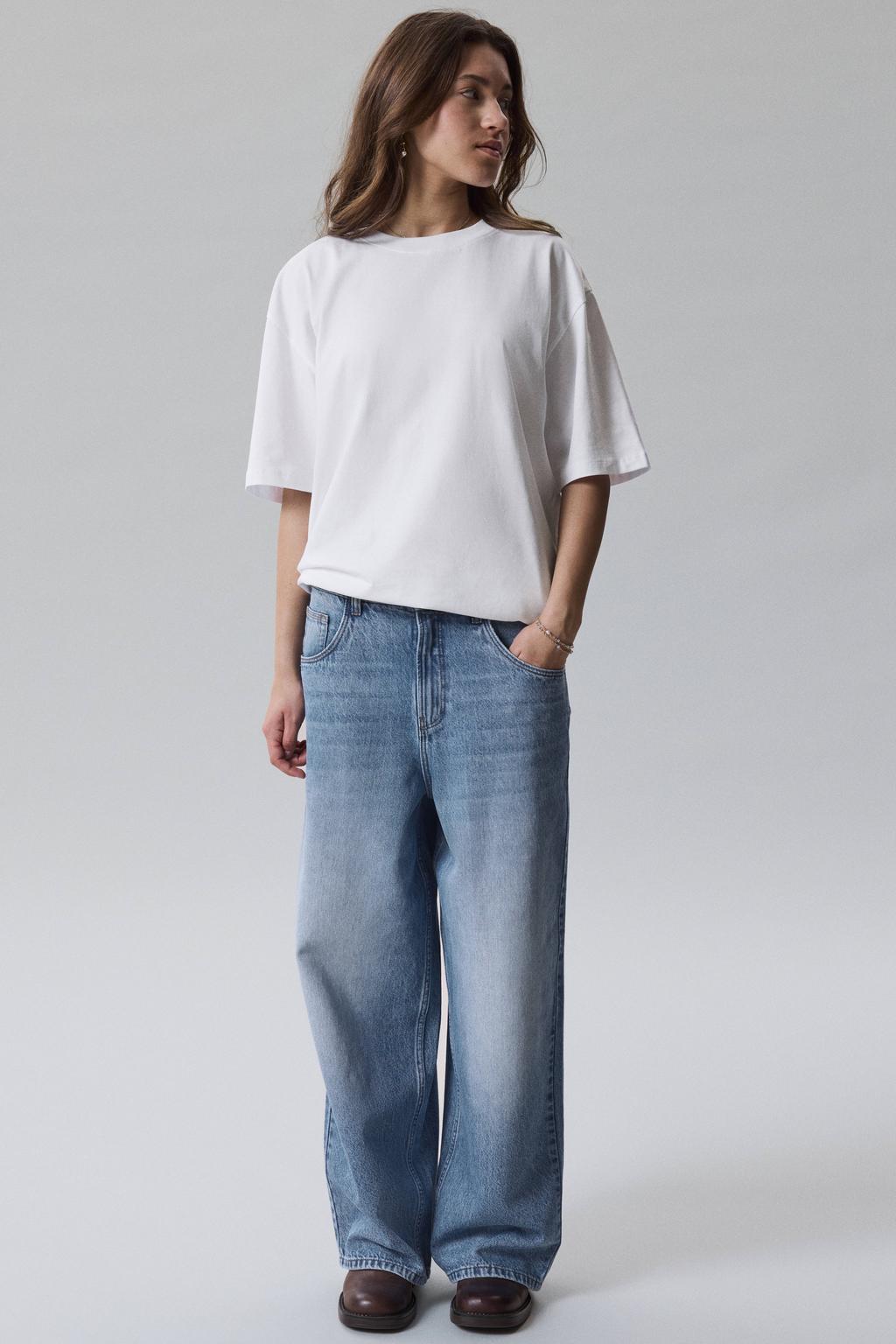 LMTD NLNBIRM loose fit jeans - lichtblauw