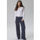 LMTD wide leg casual broek met plooien - donkerblauw