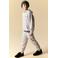 NAME IT KIDS boxy hoodie met backprint en tekst - grijs