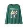 NAME IT KIDS rechtvallende longsleeve met print - groen