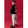 NAME IT KIDS sweater met backprint - zwart