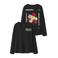 NAME IT KIDS rechtvallende longsleeve met backprint - zwart