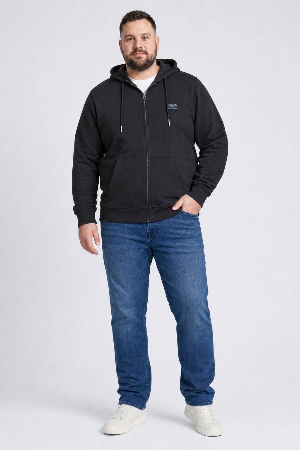 Petrol industries Plus Size vest met logo - zwart