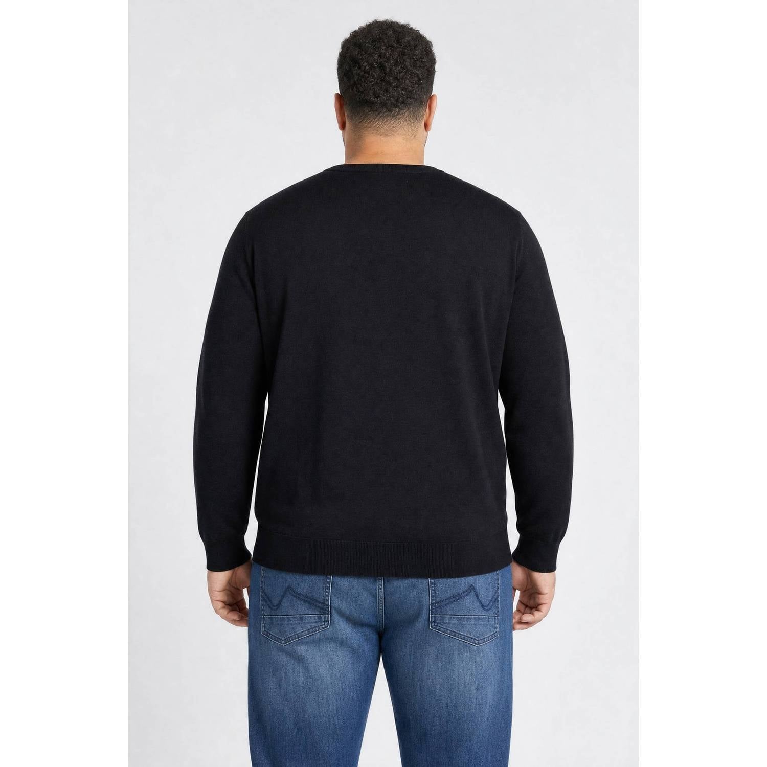 Petrol industries Plus Size katoenen regular fit gebreide trui zwart