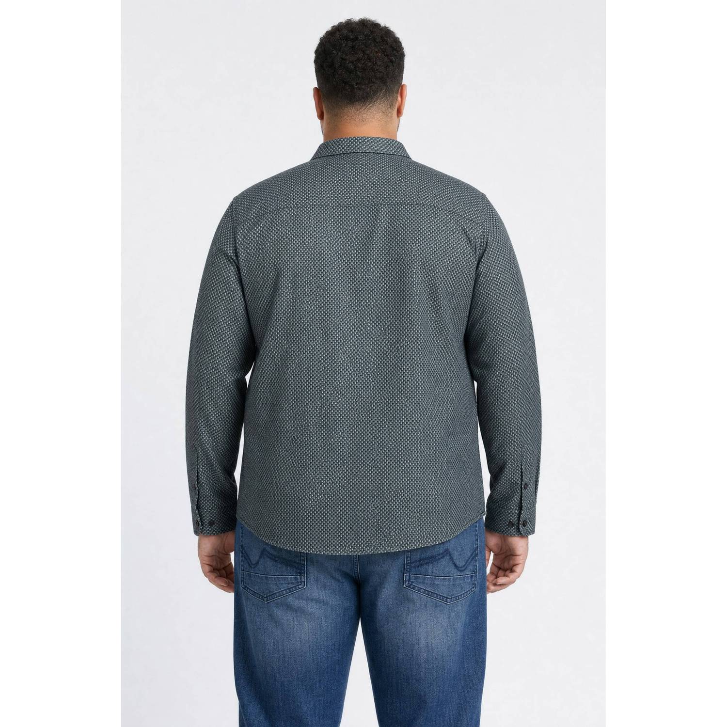 Petrol industries Plus Size regular fit casual overhemd teal green