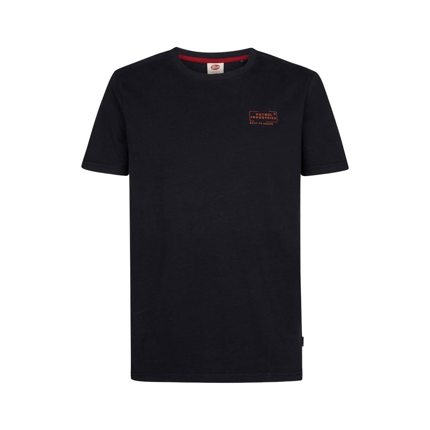 Petrol industries Plus Size regular fit T-shirt met logo deep black