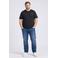 Petrol industries Plus Size regular fit T-shirt met logo - deep black
