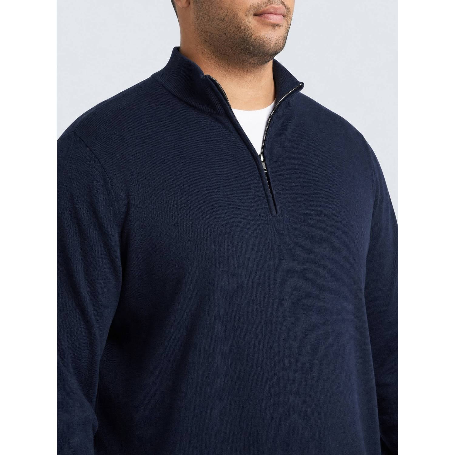 Petrol industries Plus Size katoenen regular fit gebreide trui navy blue