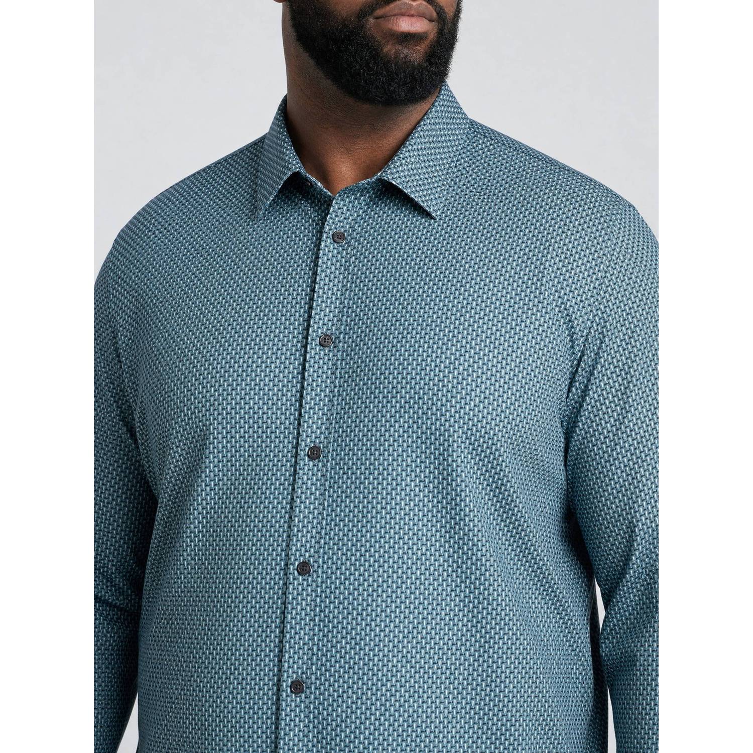 Petrol industries Plus Size regular fit casual overhemd blauw