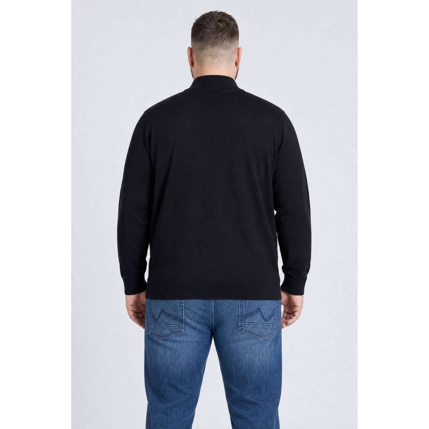 Petrol industries Plus Size katoenen regular fit gebreide trui zwart