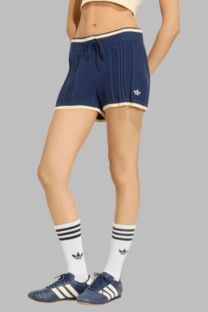 Adicolor Essentials high waist slim fit sweatshort - donkerblauw