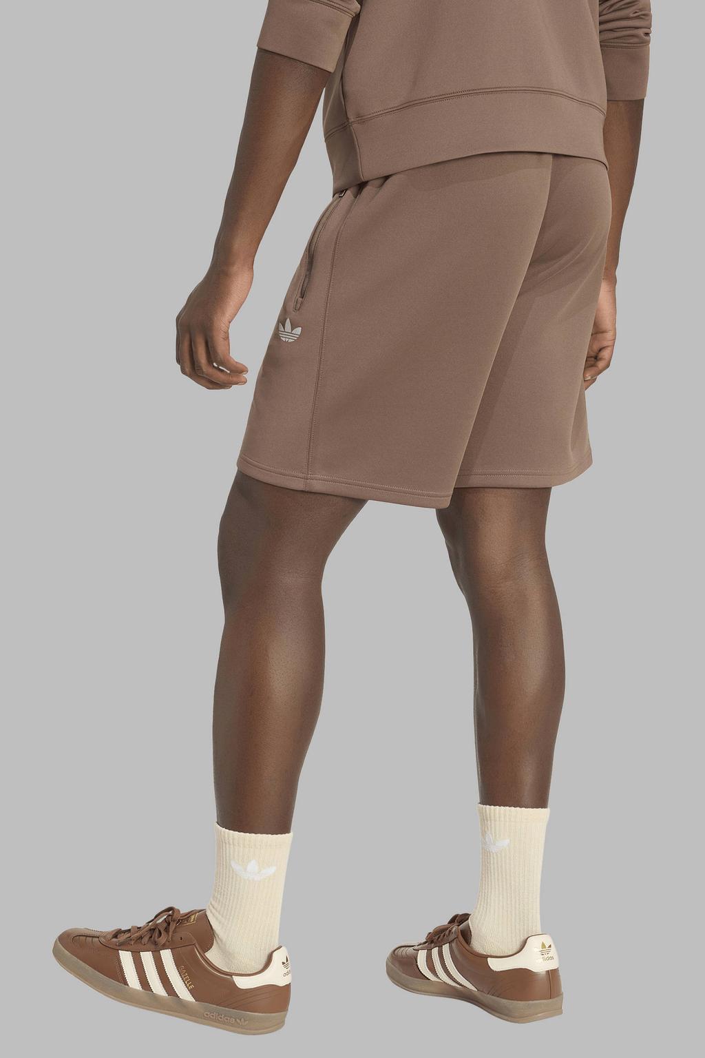 Bruine heren adidas Originals casual short van polyester met effen