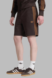 thumbnail: adidas Originals regular fit gestreepte sweatshort - donkerbruin/oranjebruin