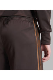 thumbnail: adidas Originals regular fit gestreepte sweatshort - donkerbruin/oranjebruin