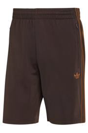 thumbnail: adidas Originals regular fit gestreepte sweatshort - donkerbruin/oranjebruin