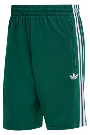 regular fit gestreepte sweatshort - donkergroen