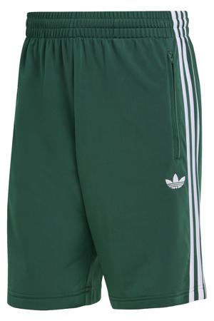 regular fit gestreepte sweatshort - donkergroen