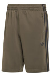 thumbnail: adidas Originals regular fit gestreepte sweatshort - olijfgroen/zwart
