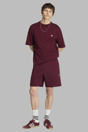 Trefoil Essentials regular fit sweatshort - donkerrood