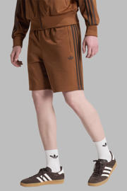 thumbnail: adidas Originals regular fit gestreepte sweatshort - oranjebruin
