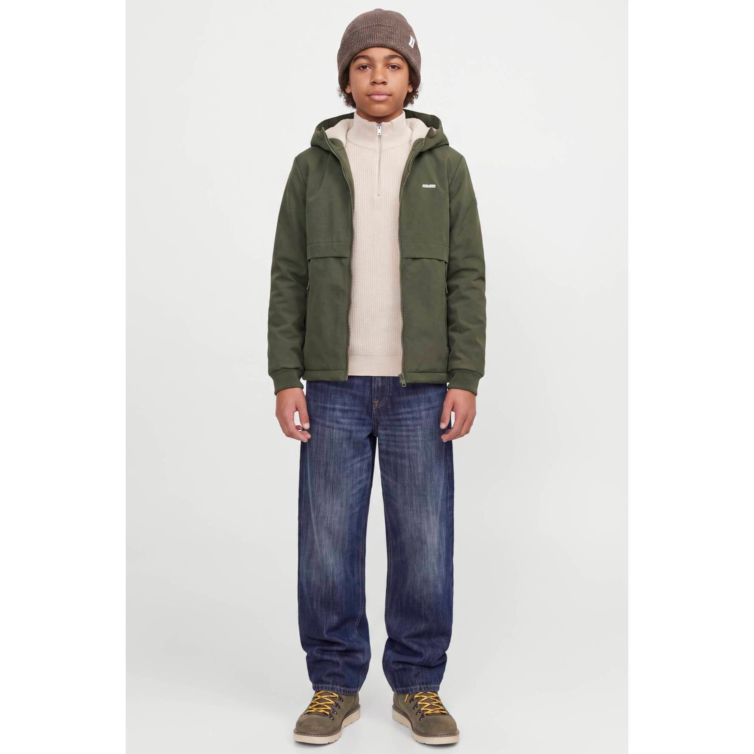 JACK & JONES JUNIOR winterjas donkergroen