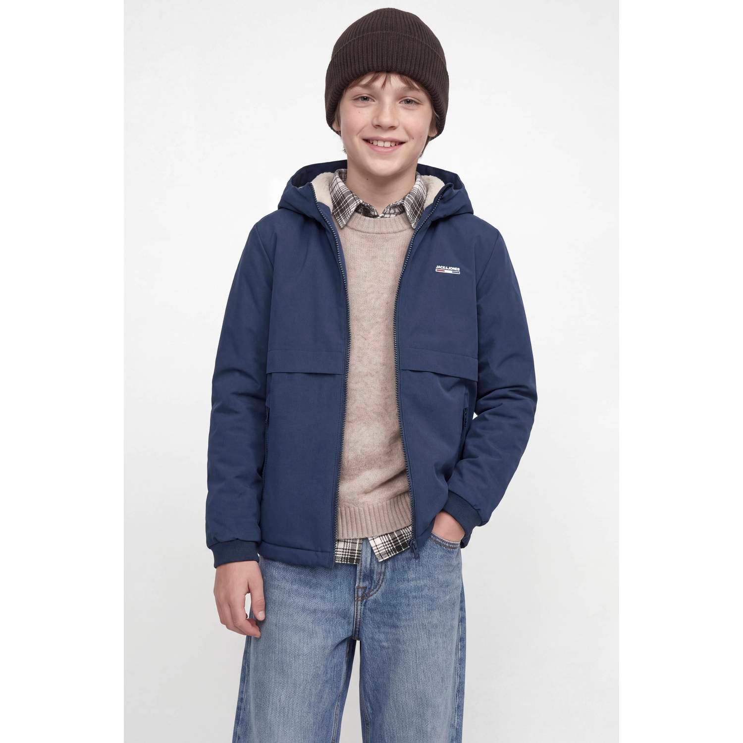 JACK & JONES JUNIOR winterjas donkerblauw