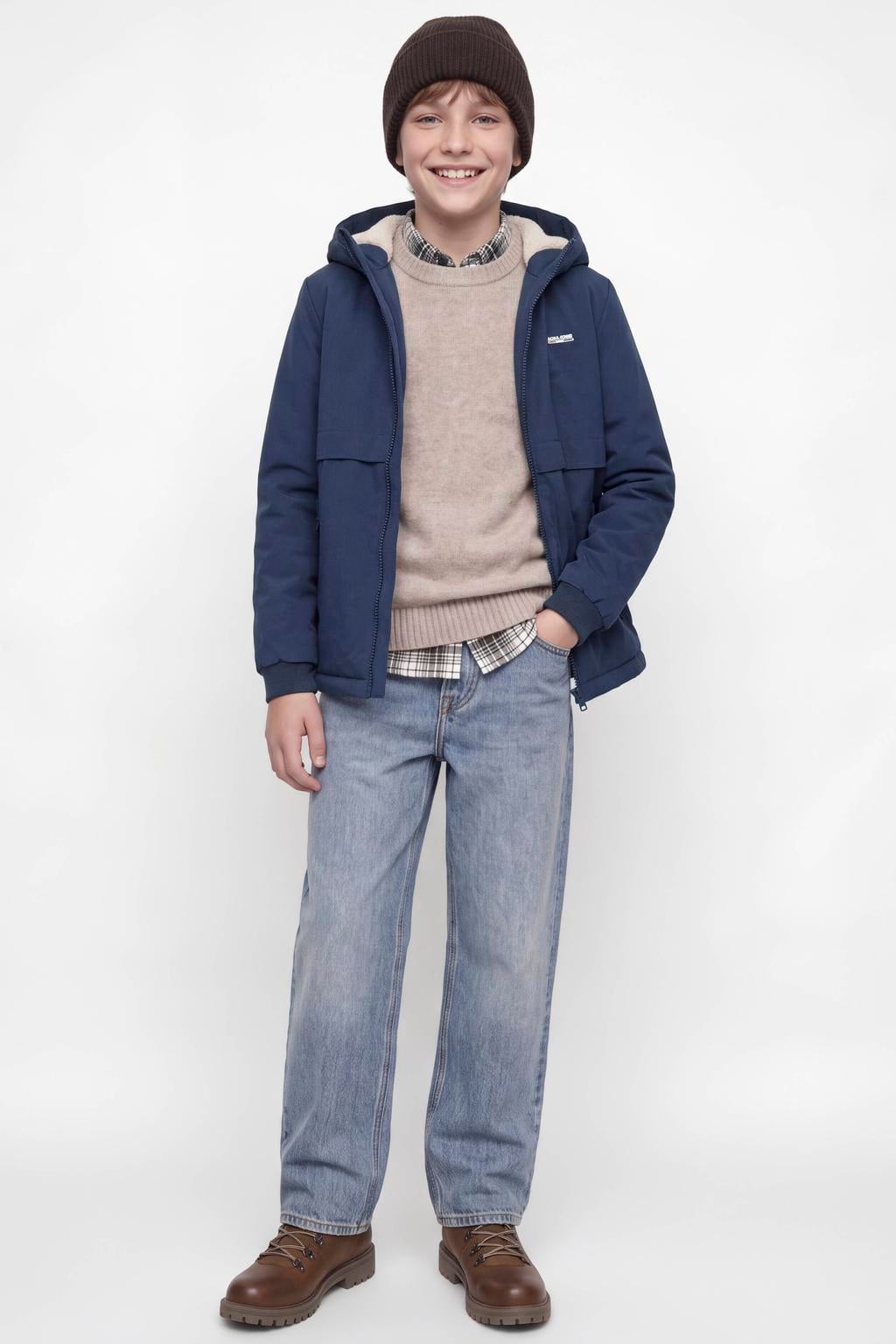 JACK & JONES JUNIOR winterjas - donkerblauw
