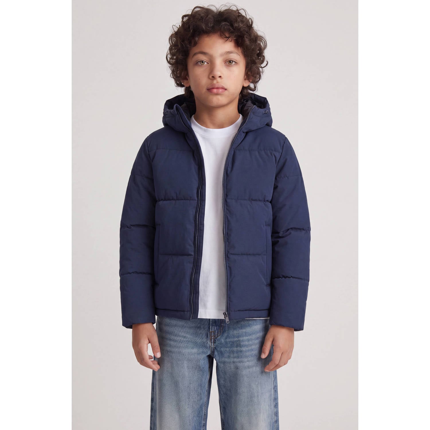 JACK & JONES JUNIOR pufferjas blauw