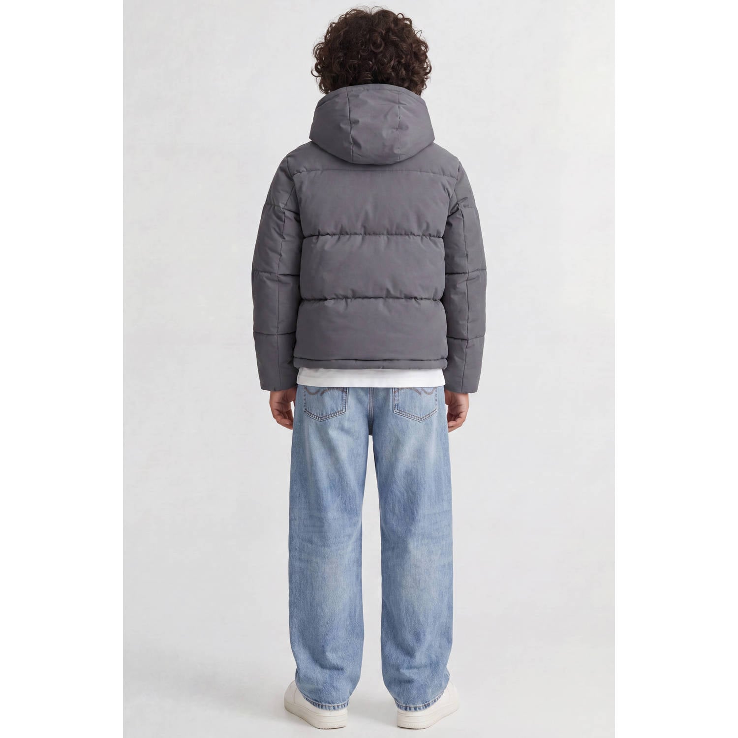 JACK & JONES JUNIOR pufferjas grijs