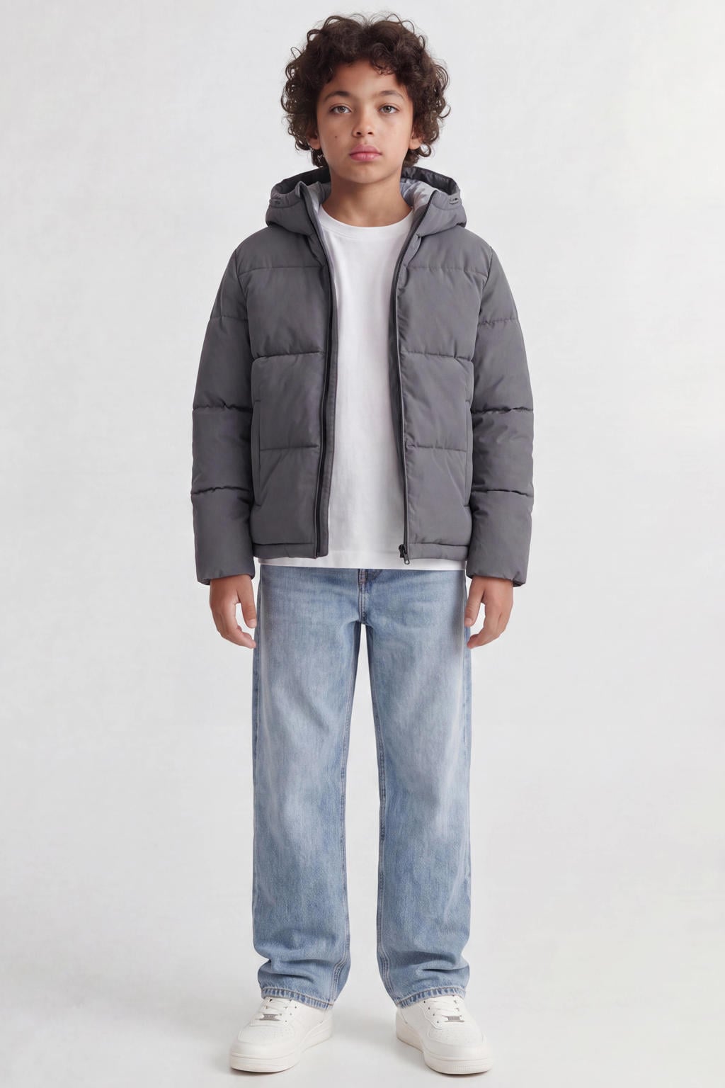 JACK & JONES JUNIOR pufferjas - grijs