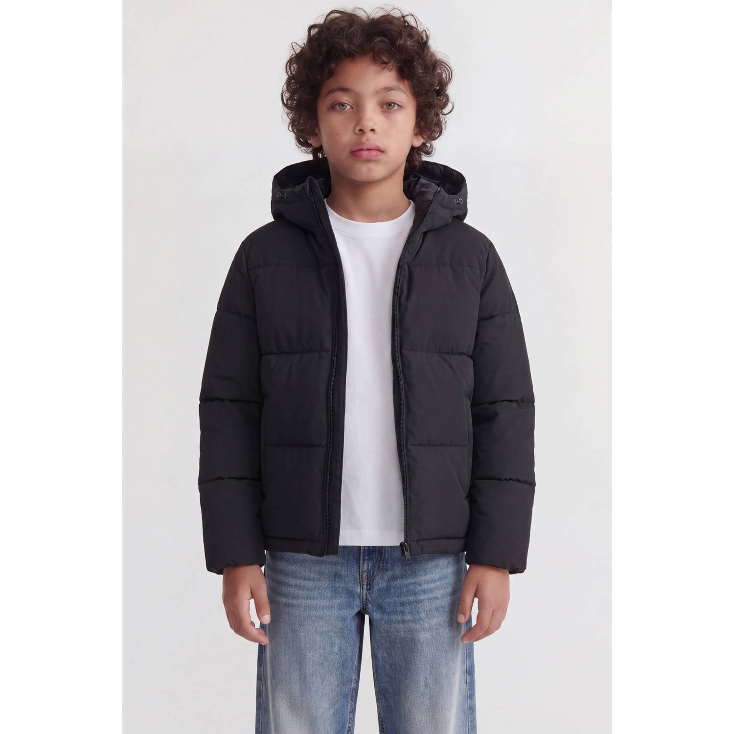 JACK & JONES JUNIOR pufferjas zwart