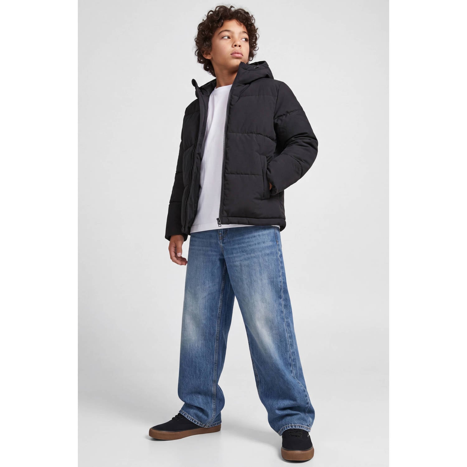 JACK & JONES JUNIOR pufferjas zwart