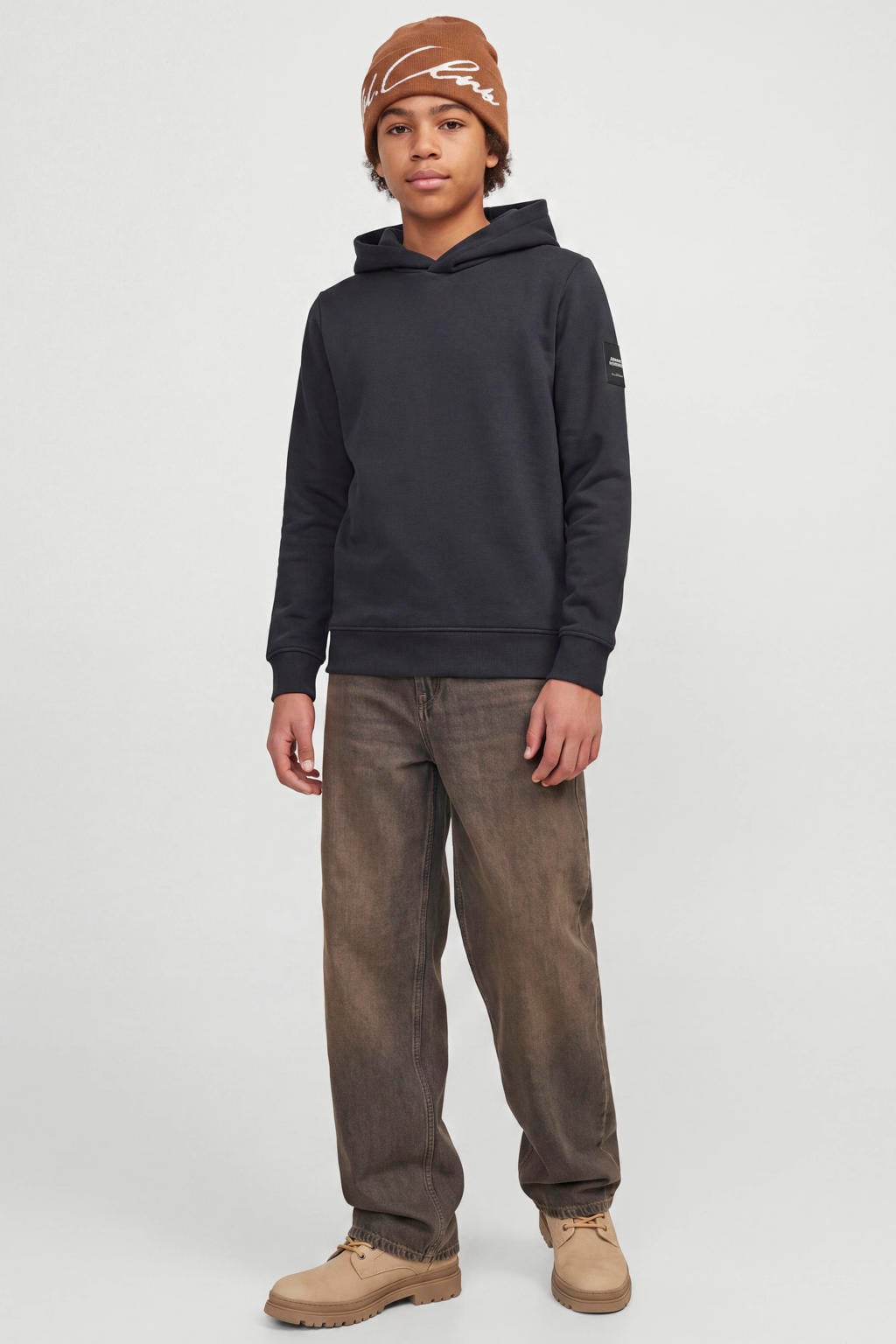 JACK & JONES JUNIOR hoodie - zwart