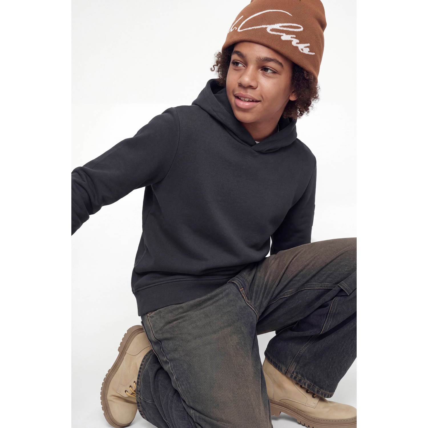 JACK & JONES JUNIOR hoodie zwart