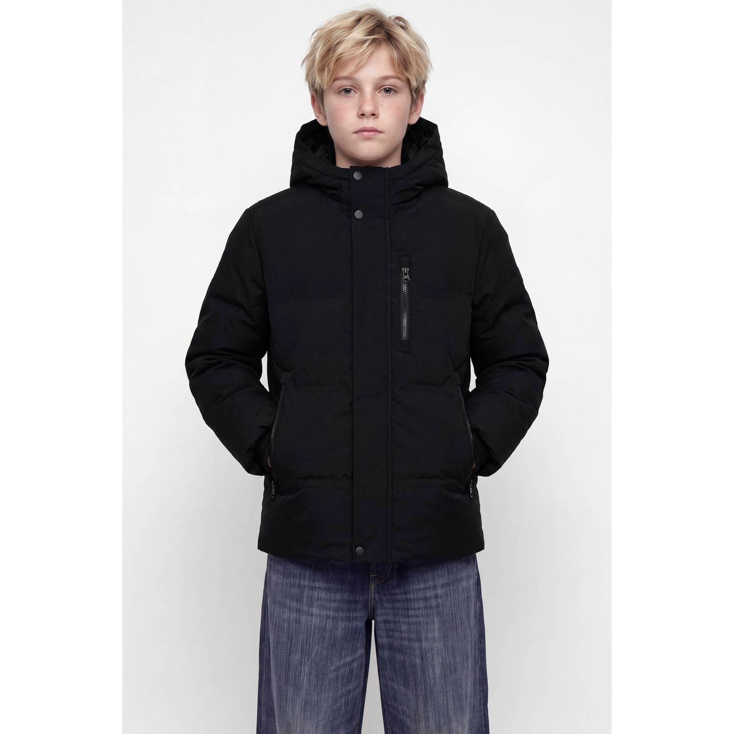 JACK & JONES JUNIOR pufferjas zwart