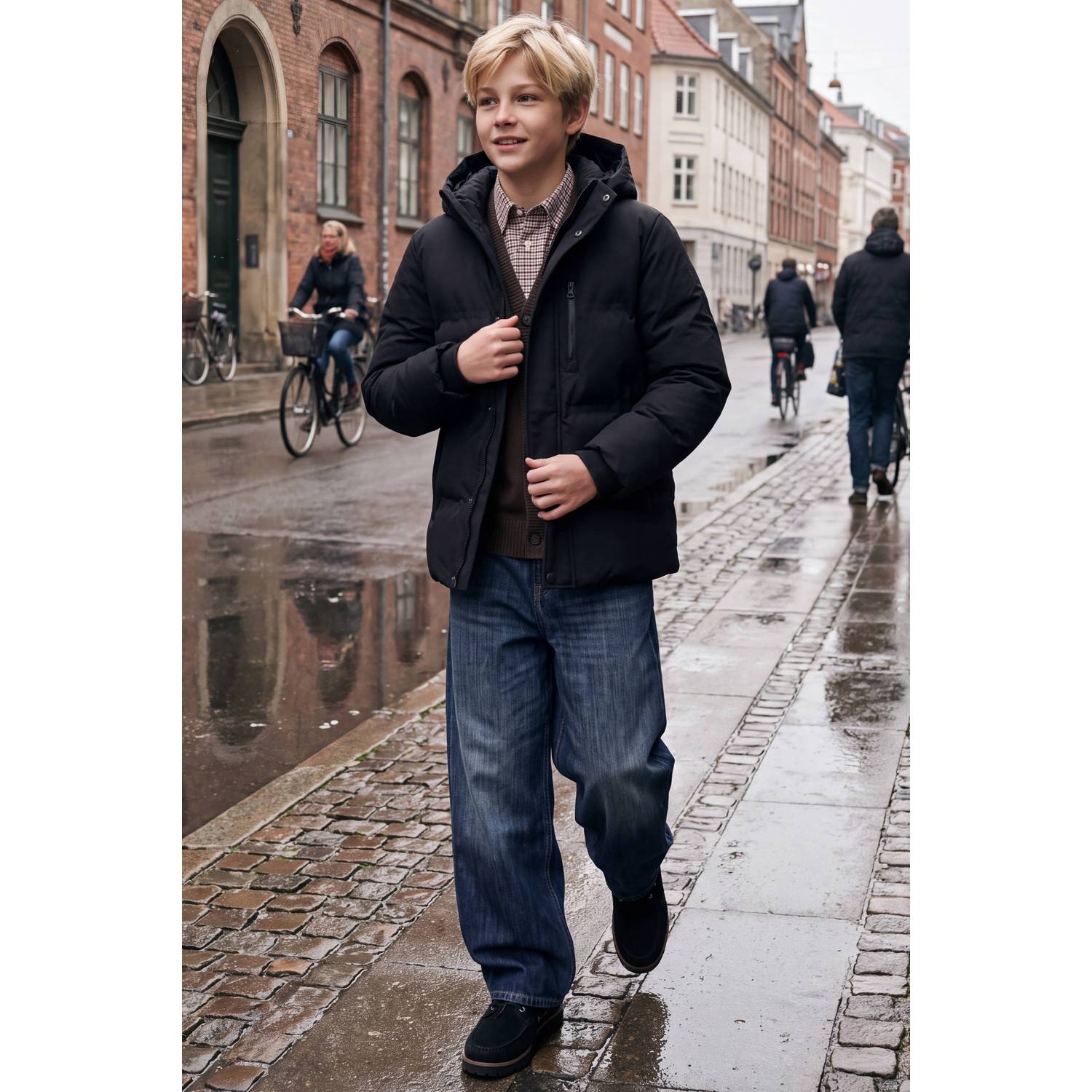 JACK & JONES JUNIOR pufferjas zwart
