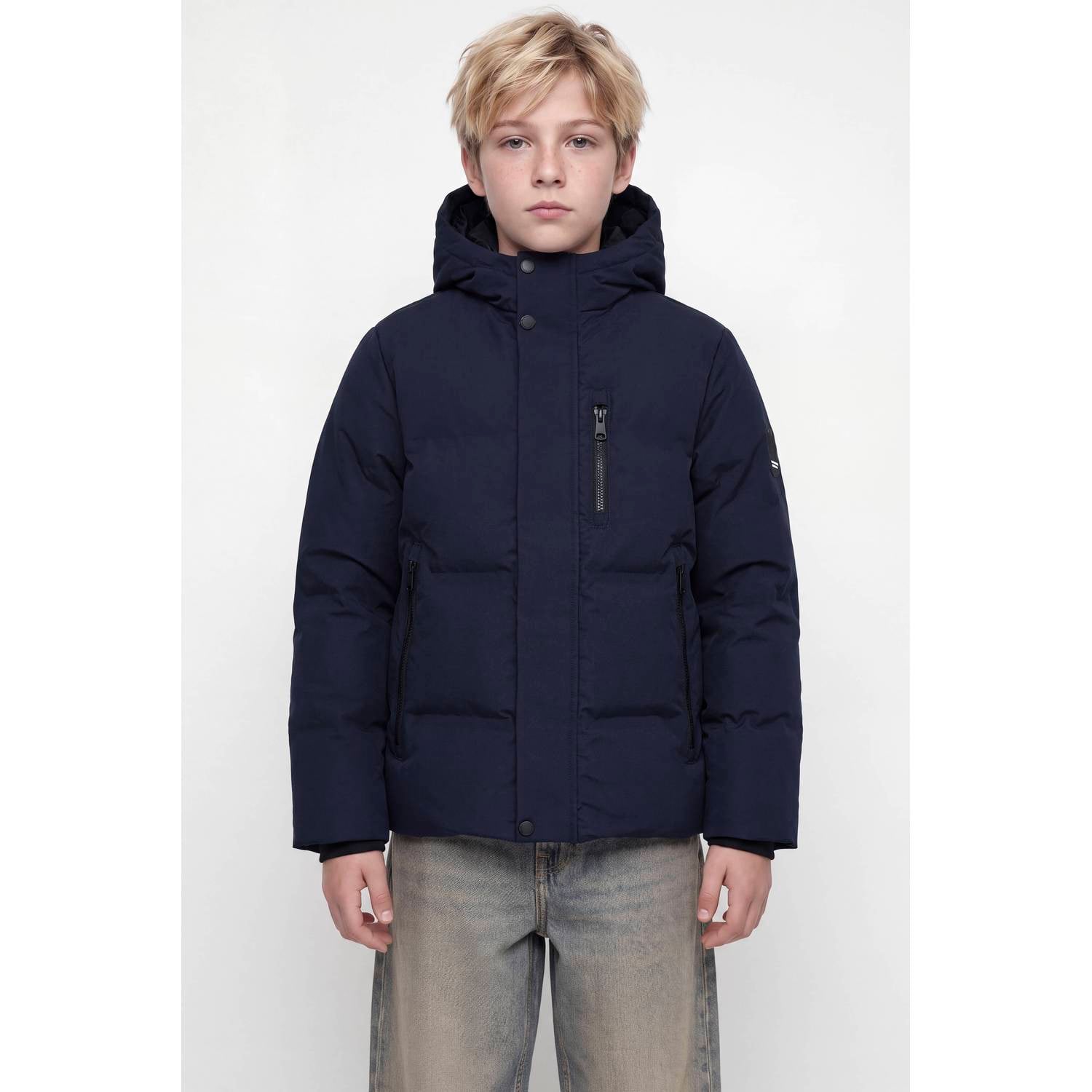JACK & JONES JUNIOR pufferjas marineblauw