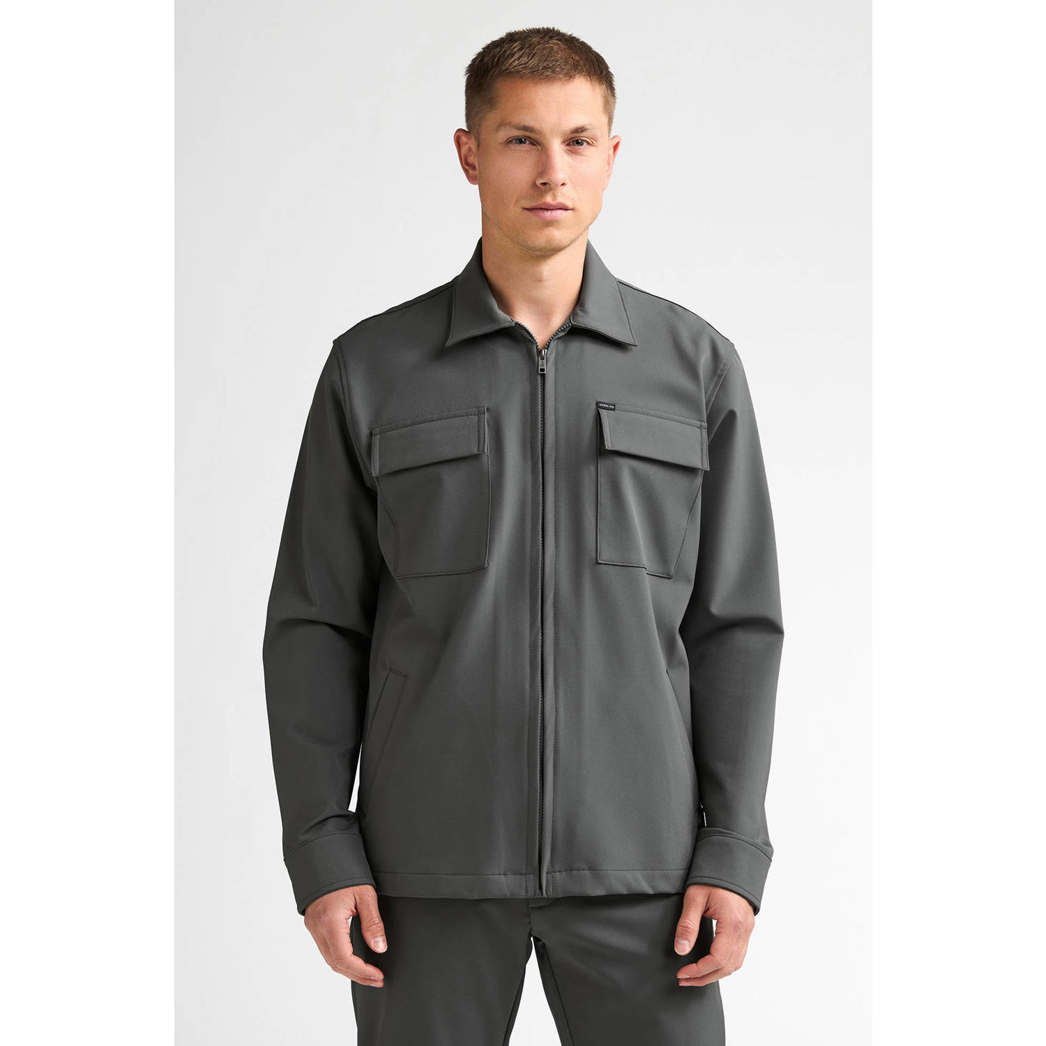Petrol Industries regular fit overshirt groen