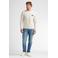 Petrol Industries regular fit gemêleerde sweater - wit