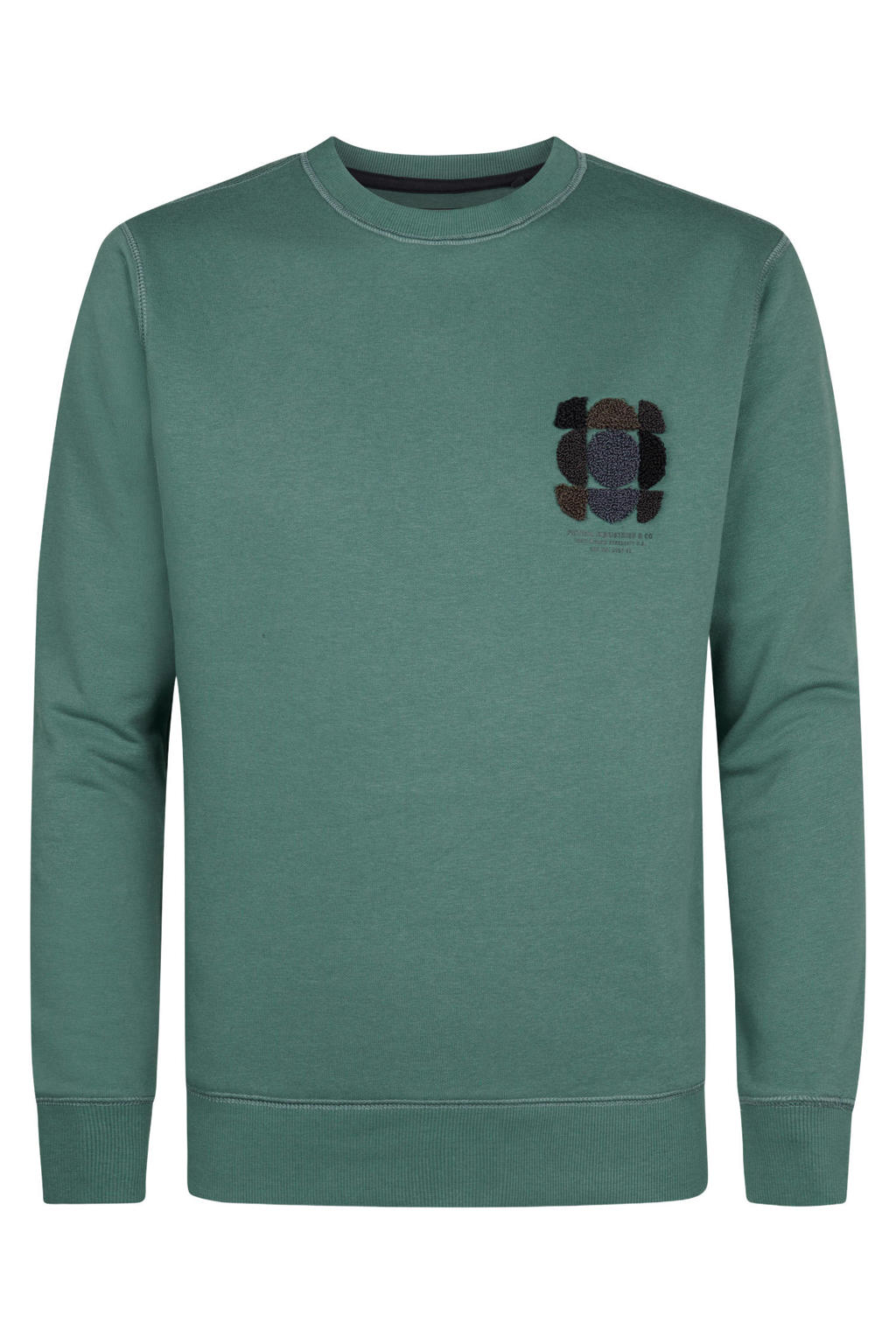 Petrol Industries regular fit sweater met print - teal green