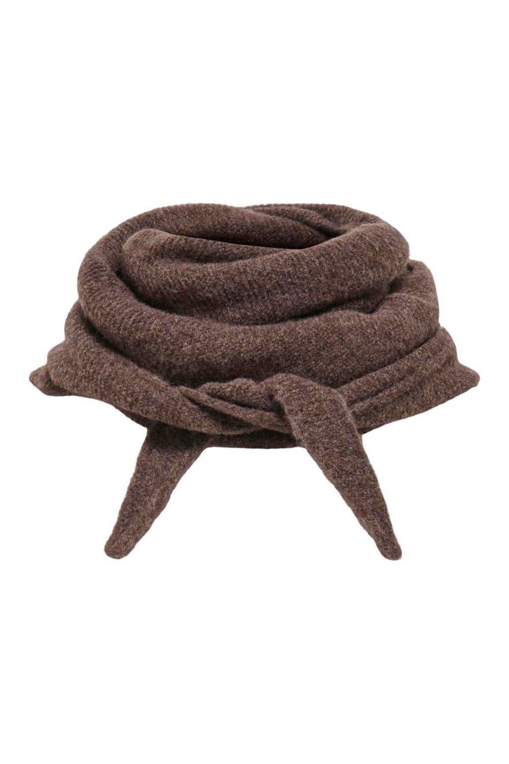ONLY triangle scarf ONLBOLETTE donkerbruin